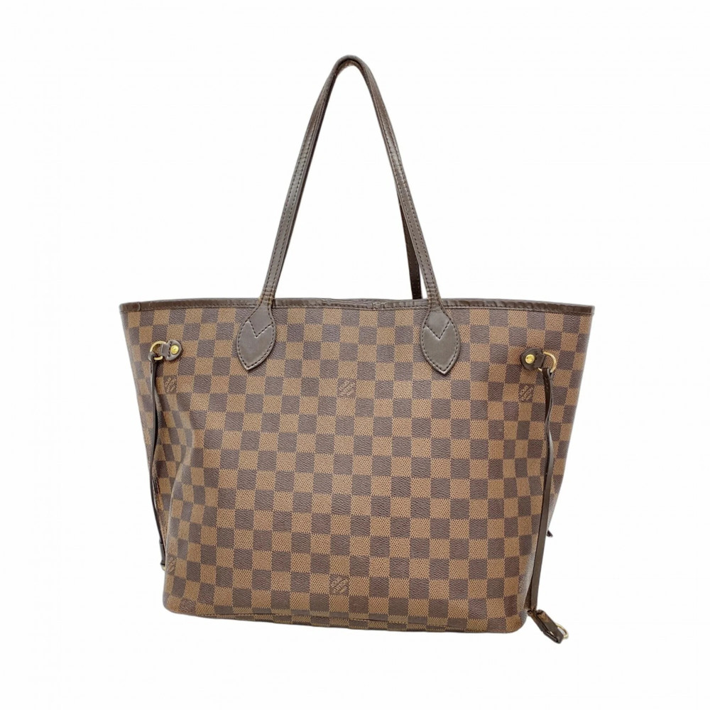 LOUIS VUITTON Authentic Brown Damier Neverfull MM Tote Bag